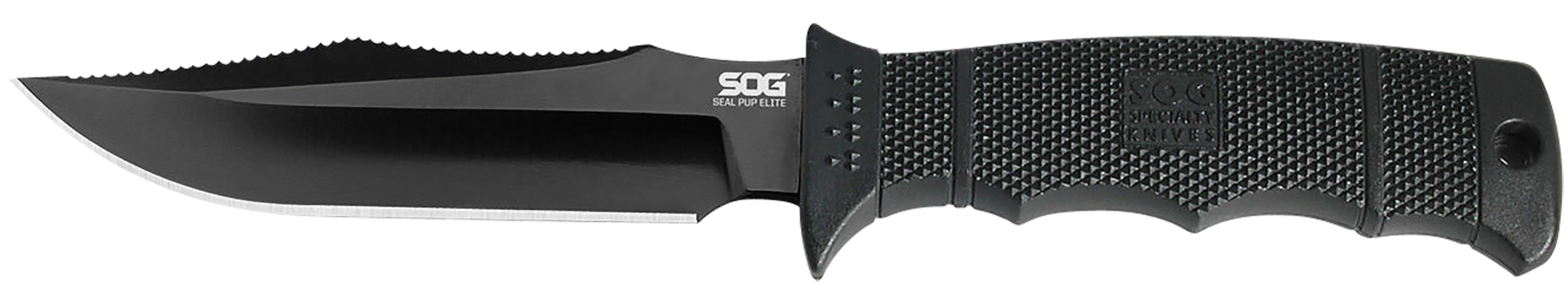 S.o.g e37sncp sog seal pup elite knife 4.85" blade black with nylon sheath-img-0