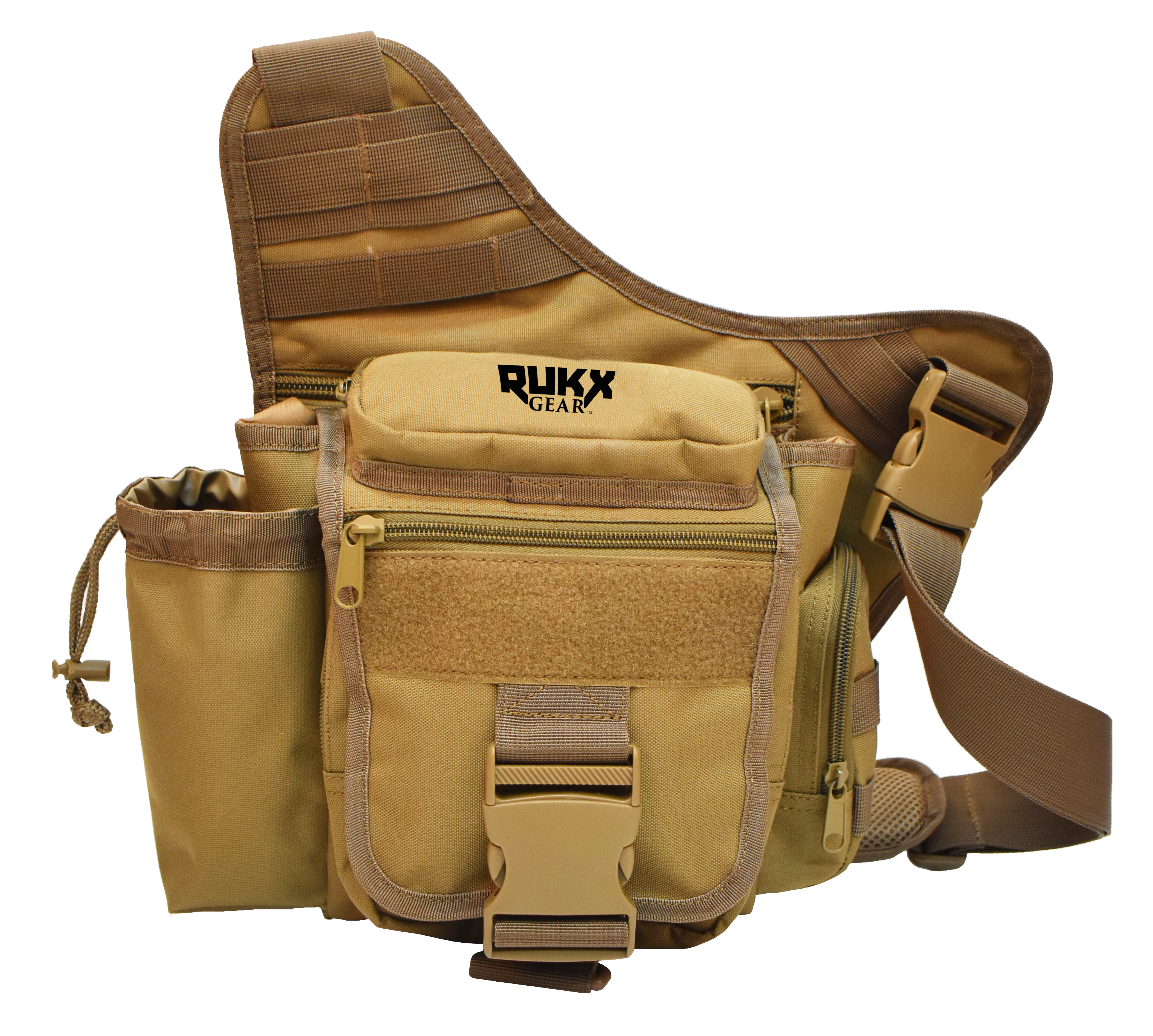 Rukx Gear ATICTSBT Sling Bag Tan 600D Polyester Single Strap