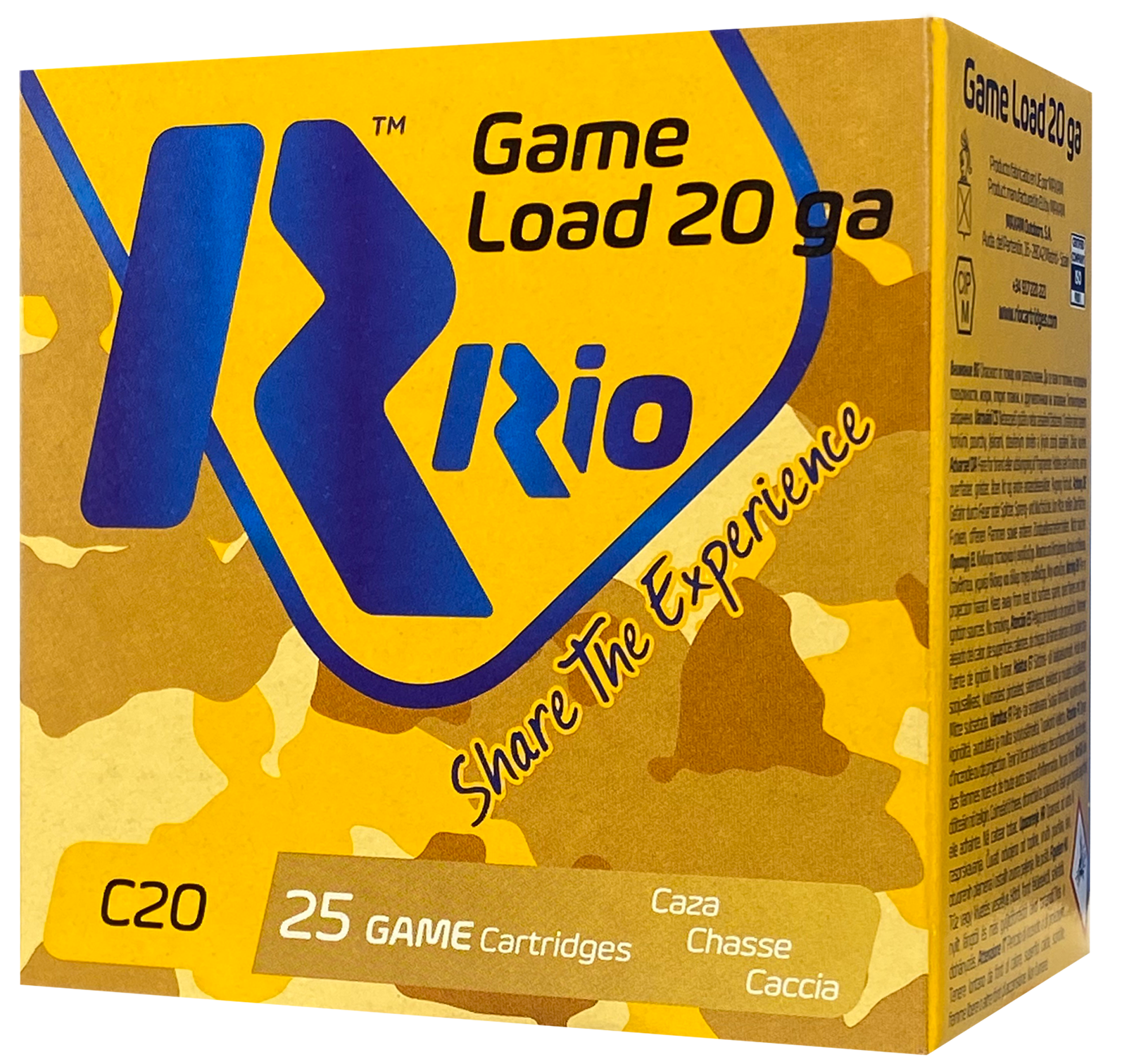 Rio ammo rc206 game load 20gauge 2.75" 1oz 6shot 25 per box-10 case-img-0