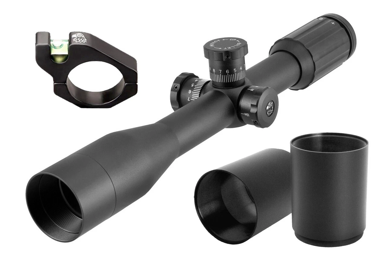 SWFA 10X42 SS - MOA-Quad .25 MOA Side Focus W/ SunShade & Bubble Level