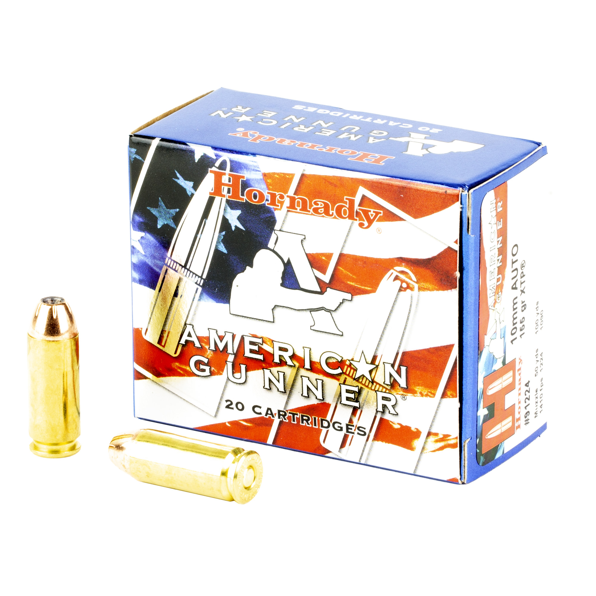 91224 hornady american gunner handgun ammo 10mm auto 155gr xtp 20-ct-img-0