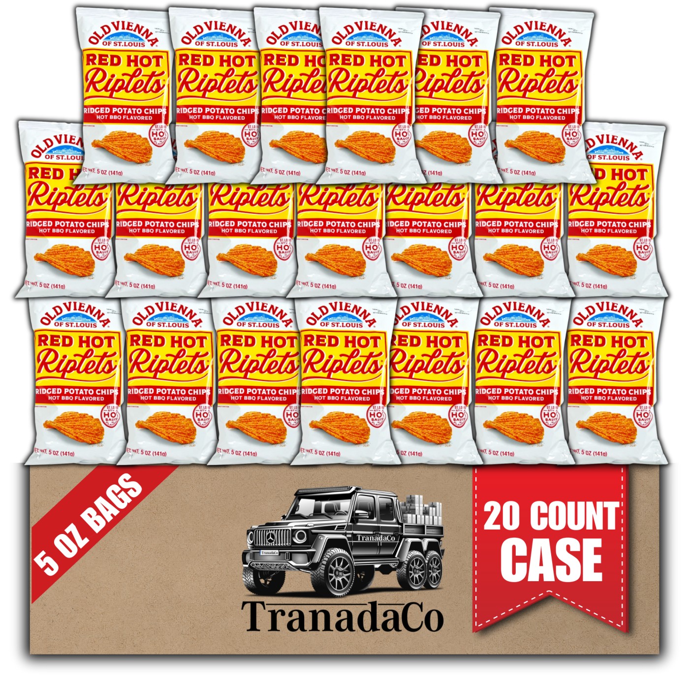 Old Vienna of St. Louis Red Hot Riplets Hot BBQ Chips