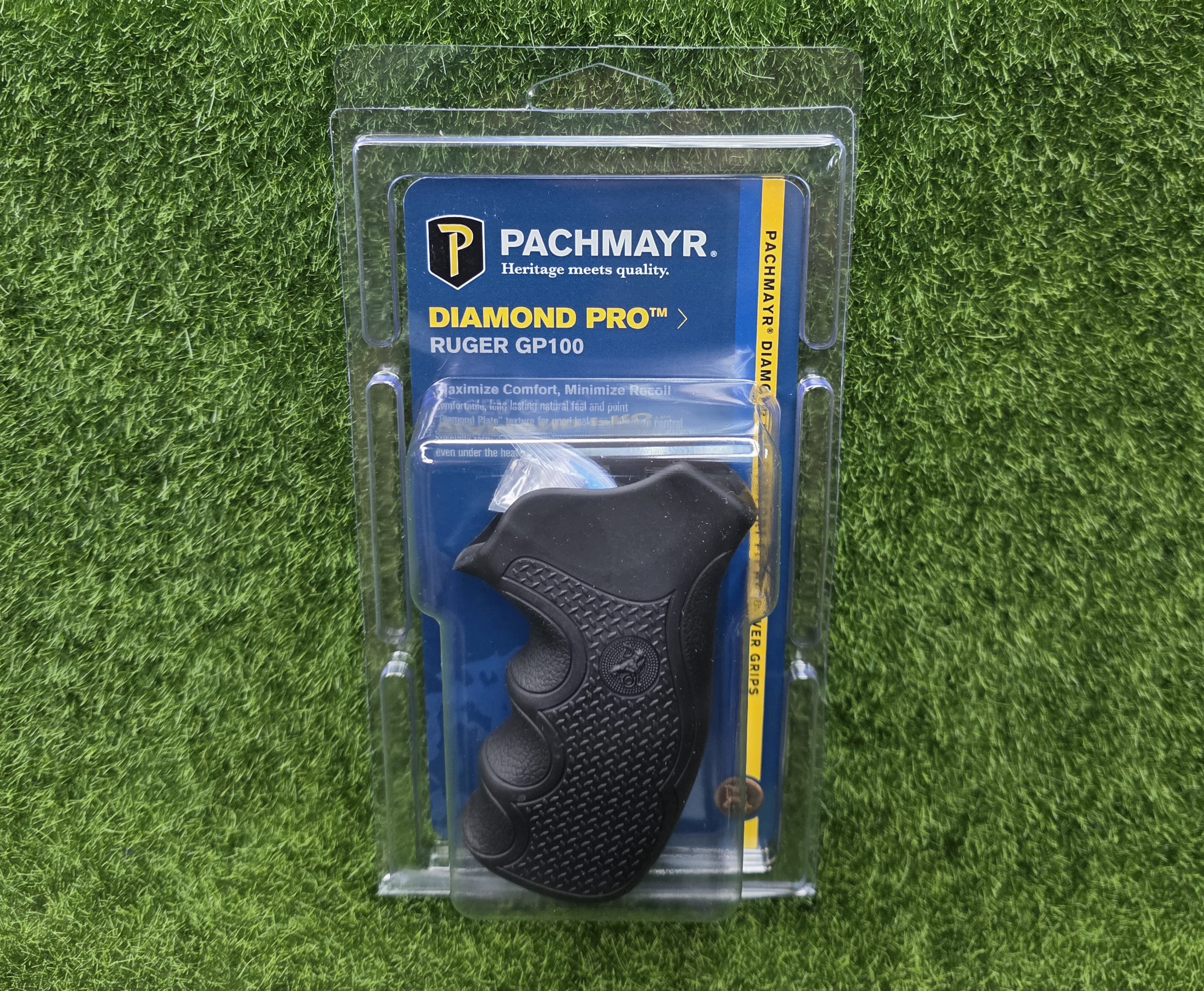 Pachmayr Diamond Pro Rubber Revolver Grip for Ruger GP100, Black
