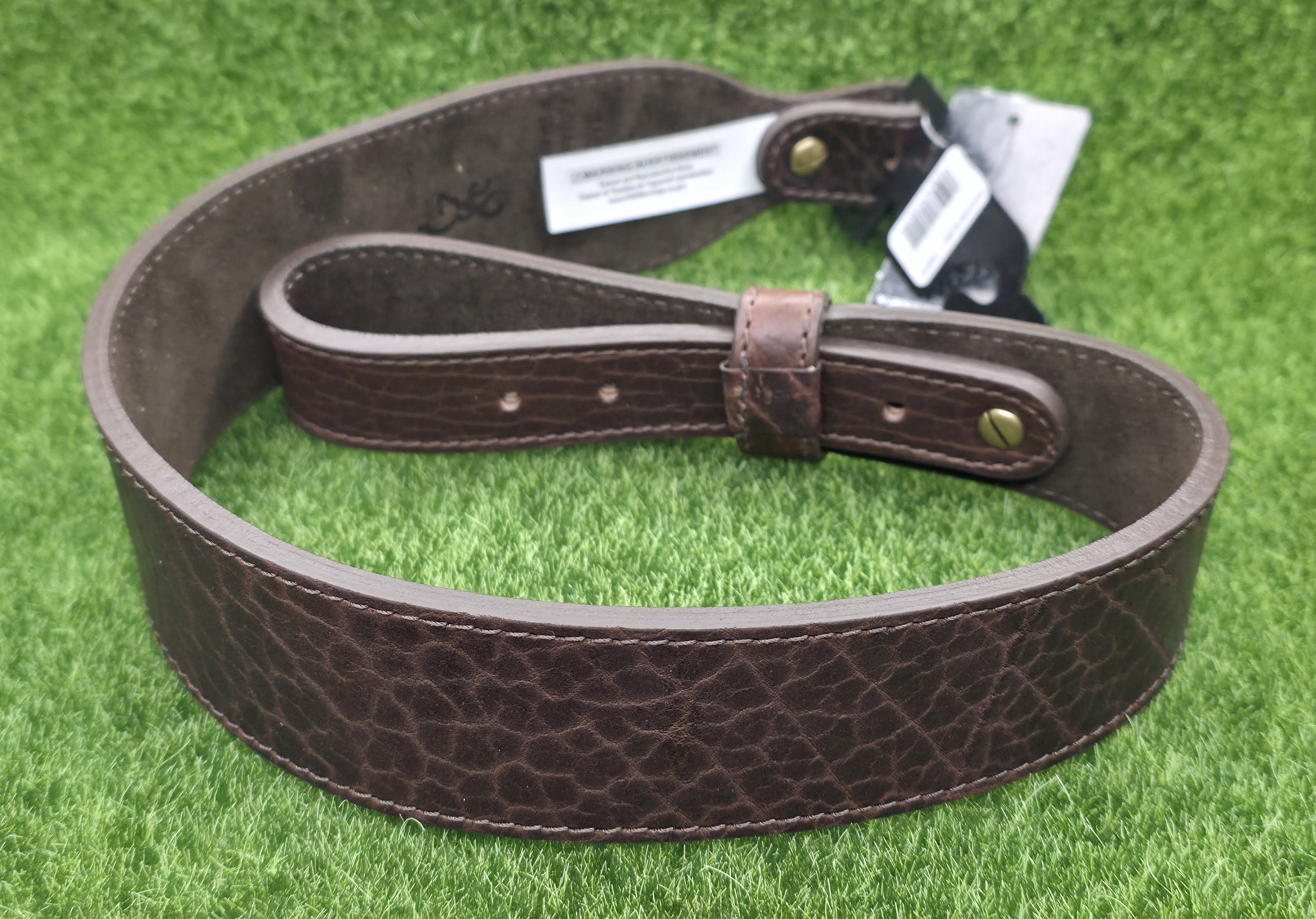 Browning Rifle "Freedom Sling" 25.5"-35" Leather w- American Flag #122616-img-2
