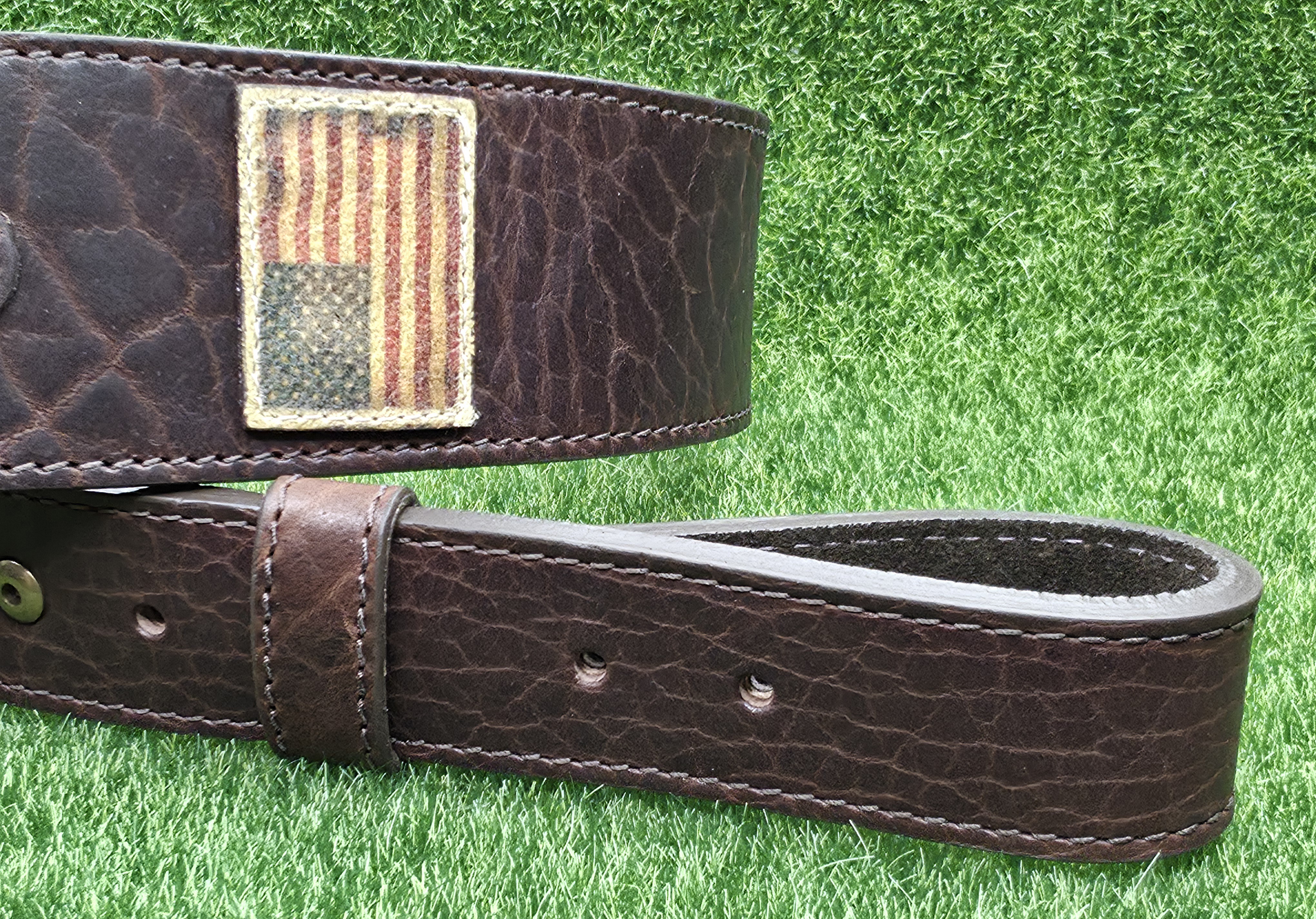 Browning Rifle "Freedom Sling" 25.5"-35" Leather w- American Flag #122616-img-3