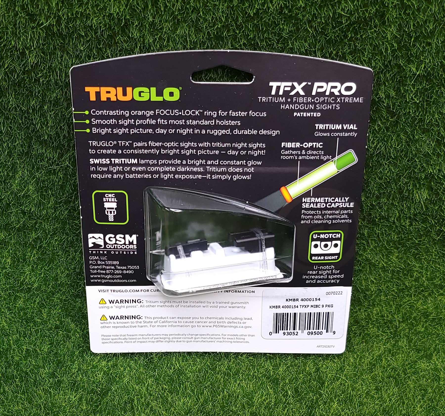 TruGlo TFX Pro Tritium-Fiber Optic Xtreme Sight Kimber Micro 9 - 4000154-img-1