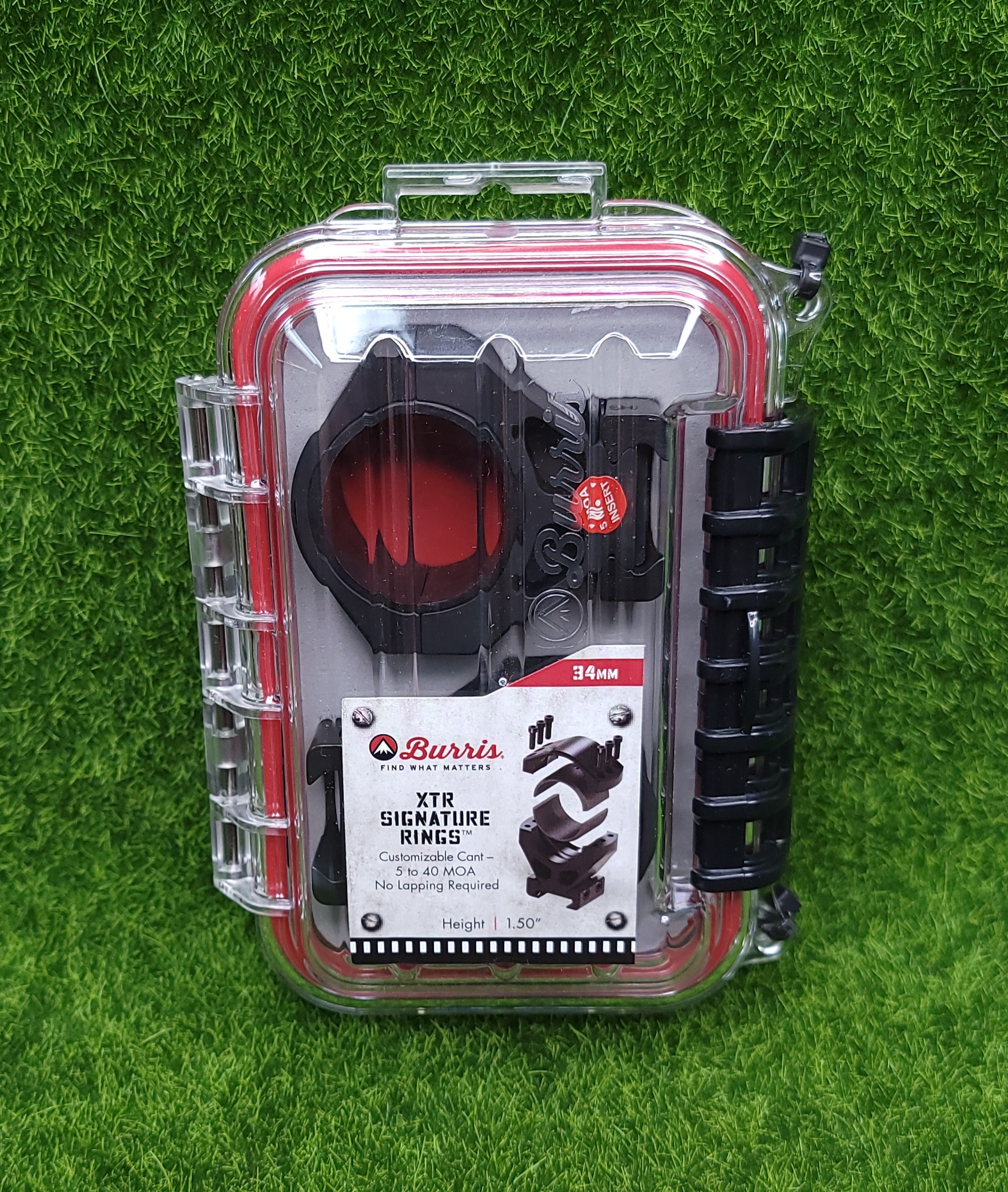 Burris XTR Signature Rings 34mm Tube, 1.50" Height PicWeav, Black