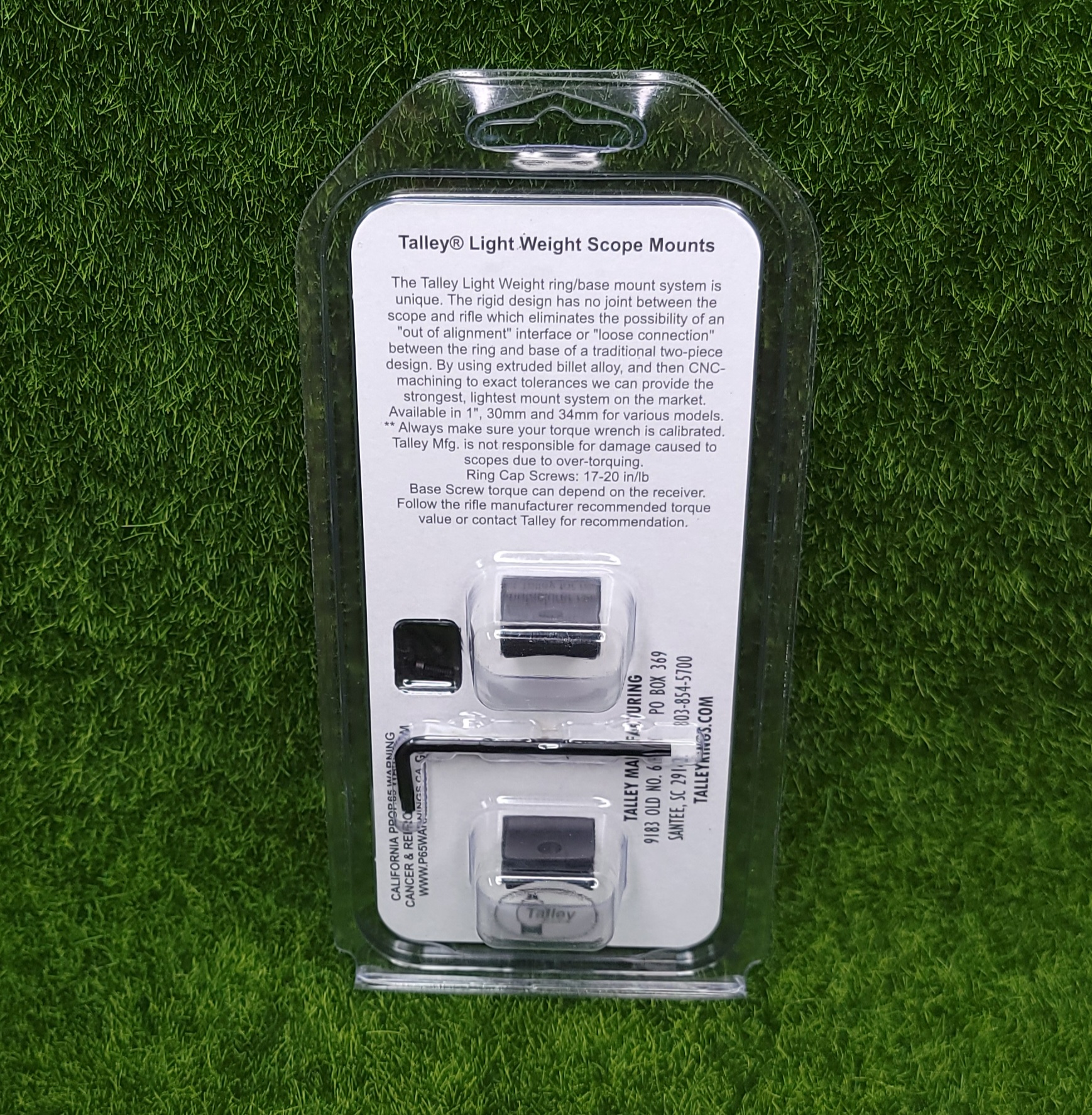 Talley Lightweight Scope Mount 30MM Weatherby Vanguard Black, Med 740734 Scope Accessories