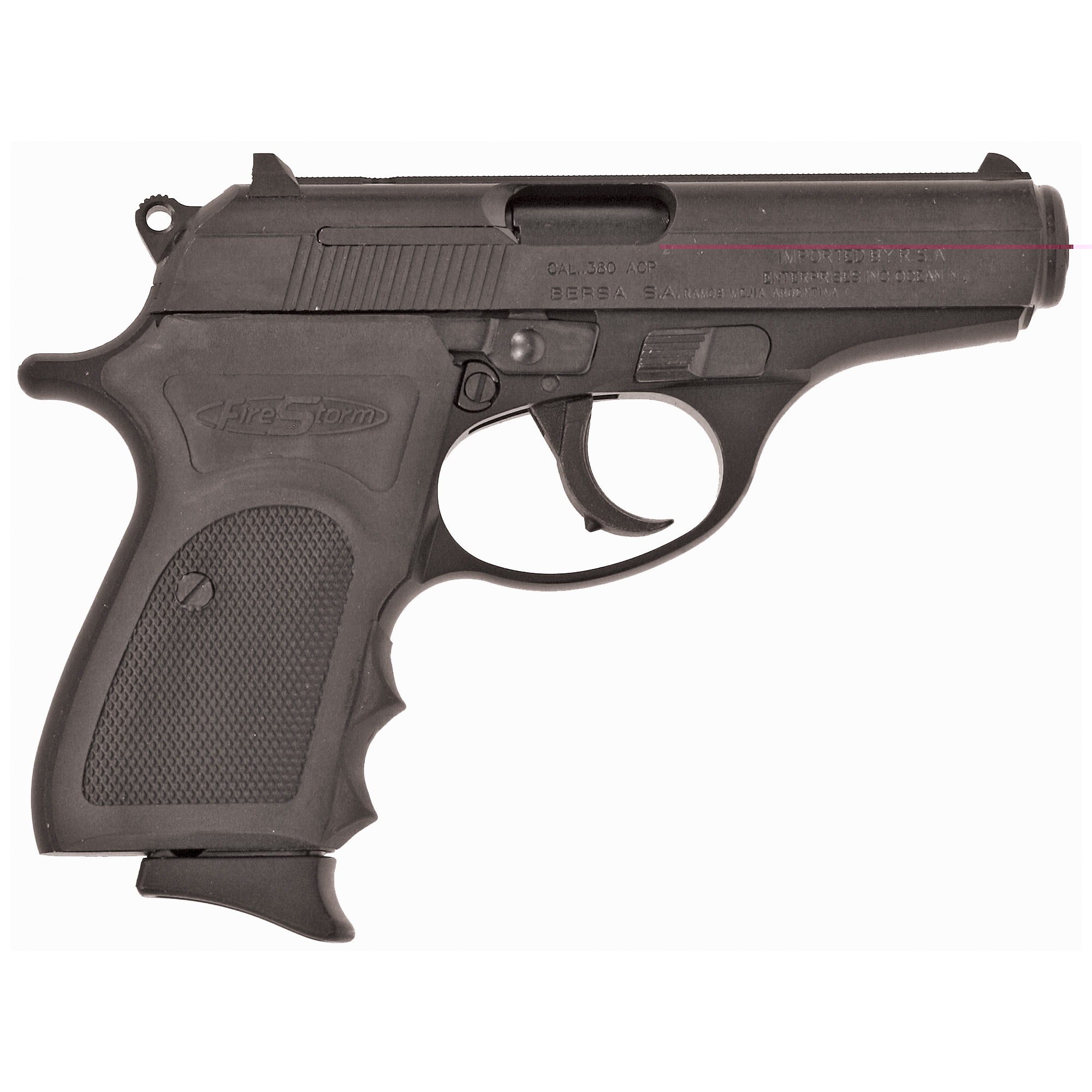Bersa firestorm 380 acp da-sa semi auto pistol 3.5in matte black 7rd-img-1