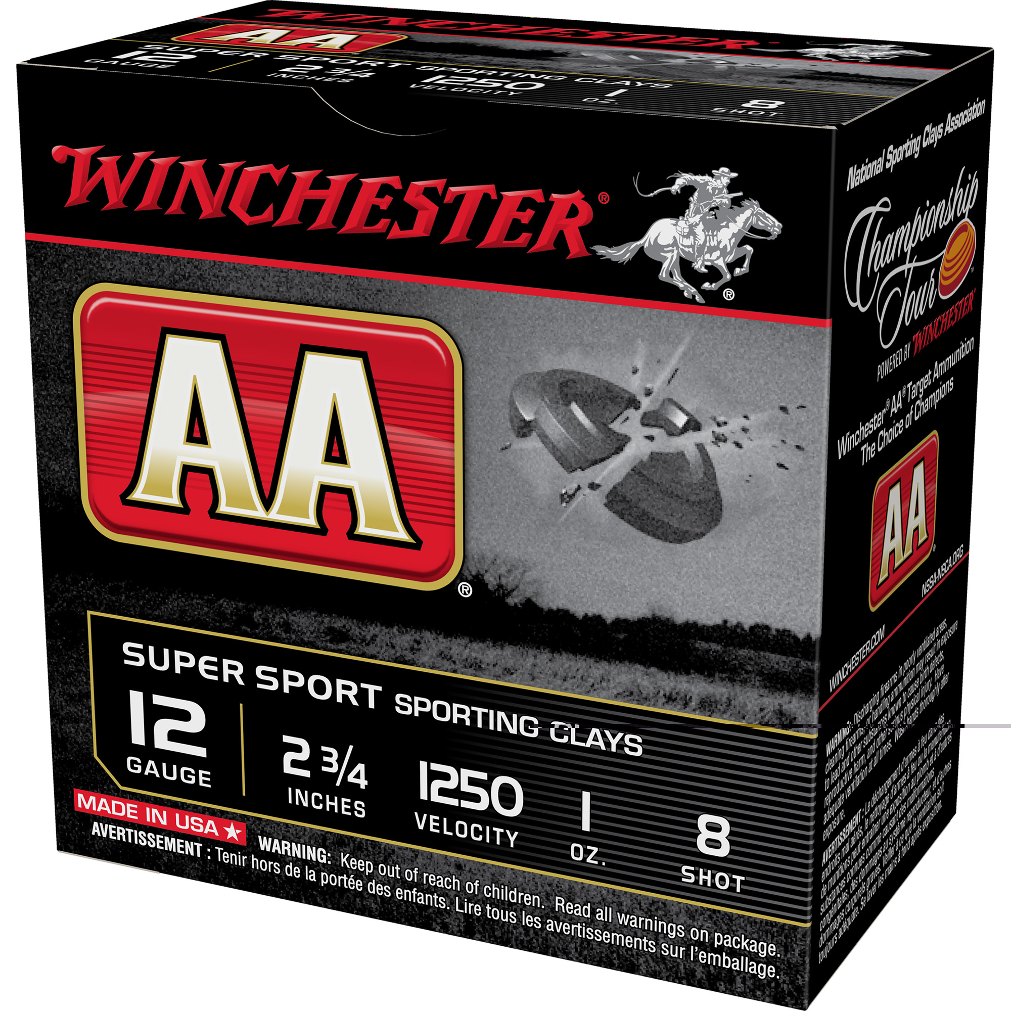Winchester aa super sport 2.75" 8 shotshells 25 round-img-0