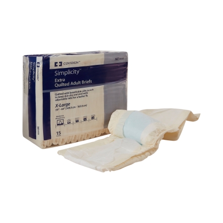Unisex Adult Incontinence Brief Simplicity™ X-Large Disposable Moderate Absorben