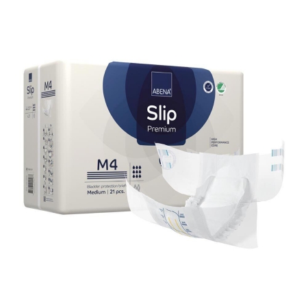 Unisex Adult Incontinence Brief Abena® Slip Premium M4 Medium Disposable Heavy A