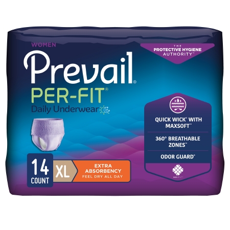 Prevail Per-Fit Women Underwear X-Lg Moderate Absorbency Pull On