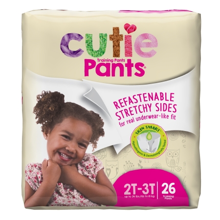 Female Toddler Training Pants Cutie Pants® Pull On with Tear Away Seams Size 2T