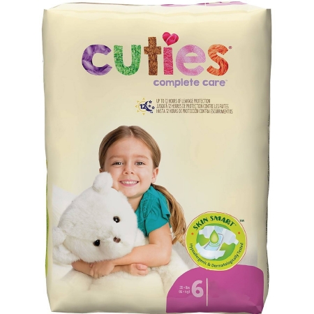 Unisex Baby Diaper Cuties® Size 6 Disposable Heavy Absorbency