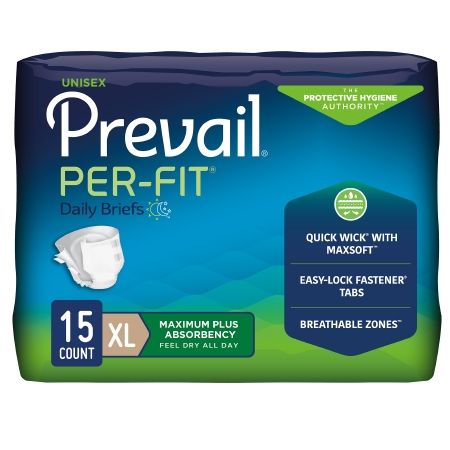 Prevail Per-Fit Brief X-Large Heavy Absorbency MaxSorb Gel Tech