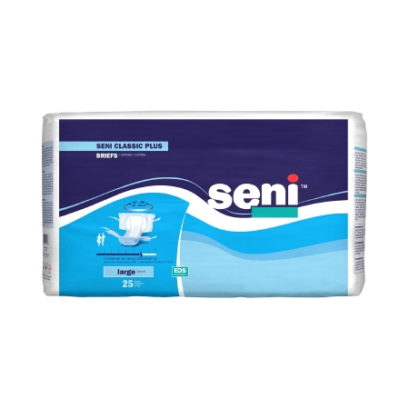 Unisex Adult Incontinence Brief Seni® Classic Plus Large Disposable Moderate Abs