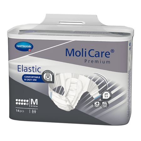 Unisex Adult Incontinence Brief MoliCare® Premium Elastic 10D Medium Disposable