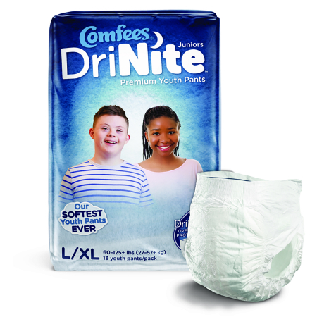 Unisex Youth Absorbent Underwear Comfees® DriNite® Juniors Pull On with Tear Awa