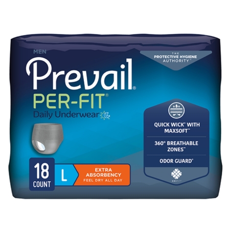Prevail Per-Fit Men Underwear Lg Moderate Absorbency Pull On