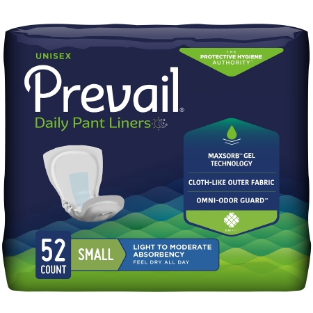 Prevail Daily Pant Liner 12.5in Moderate Absorbency Polymer Core