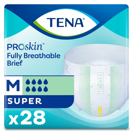 Unisex Adult Incontinence Brief TENA ProSkin™ Super Medium Disposable Heavy Abso