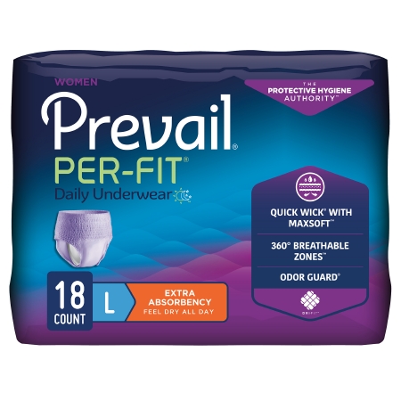 Prevail Per-Fit Women Underwear Lg Moderate Absorbency Pull On
