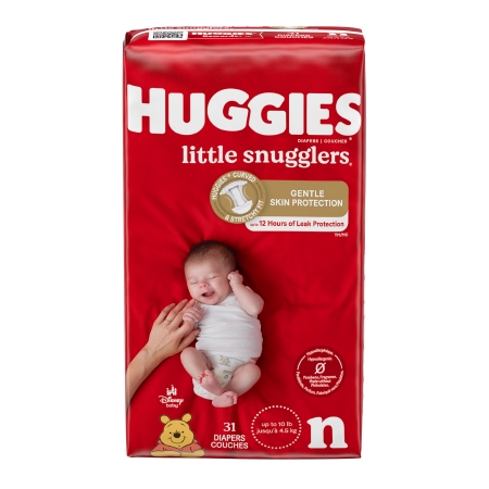 Unisex Baby Diaper Huggies® Little Snugglers Newborn Disposable Moderate Absorbe