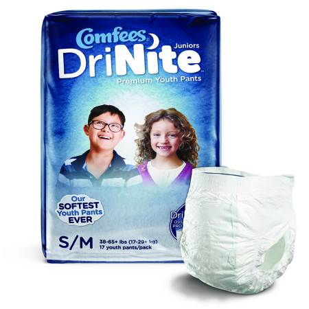 Unisex Youth Absorbent Underwear Comfees® DriNite® Juniors Pull On with Tear Awa