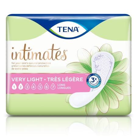 Bladder Control Pad TENA® Intimates™ Very Light 9 Inch Length Light Absorbency D