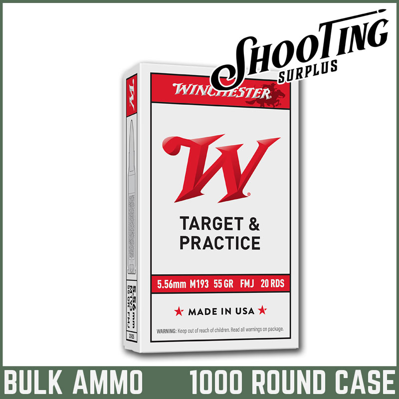 *FREE SHIPPING* Winchester USA Rifle Ammo 5.56mm Full Metal Jacket 55 Grain - CASE \ 1000 Rounds