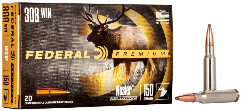 Federal Premium Nosler Partition 308 Winchester 150 Grain 20 Rounds