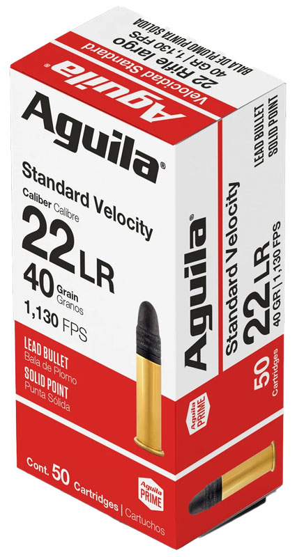 Aguila Prime .22 Long Rifle Solid Point 40 Grain 50 Rounds