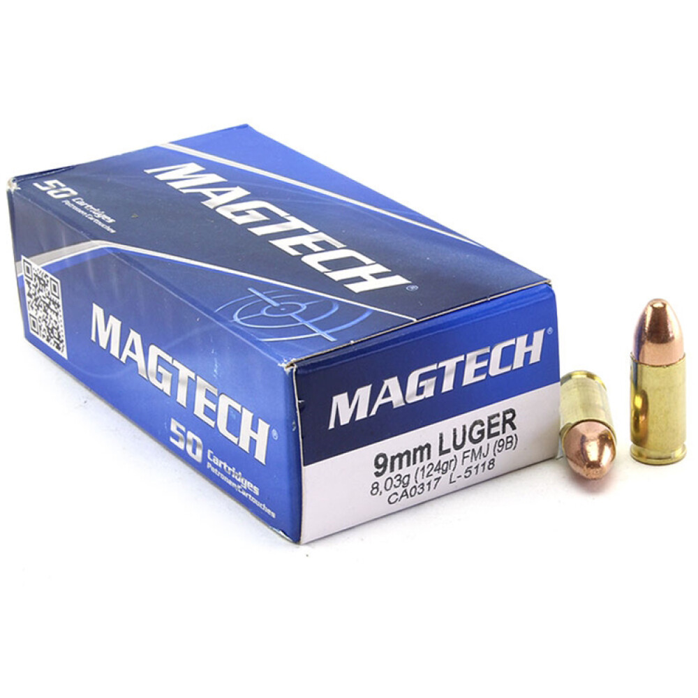 Magtech, Prime, 9mm Luger, Full Metal Jacket, 124 Grain, 50 Rounds