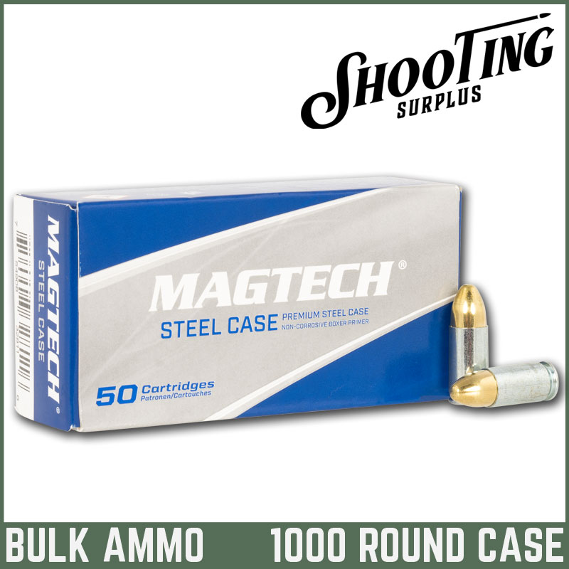 *FREE SHIPPING* Magtech Pistol Ammo 9mm Luger Steel Case 115 gr. FMJ - CASE \ 1000 Rounds