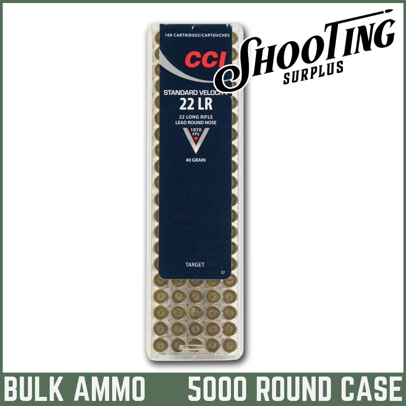 CCI Target & Plinking 22 Long Rifle Lead Round Nose 40 Grain - CASE \ 5000 Rounds