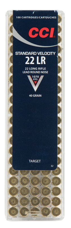 Cci, Target and Plinking, 22 Long Rifle, Lead Round Nose, 40 Grain, 100 Rounds