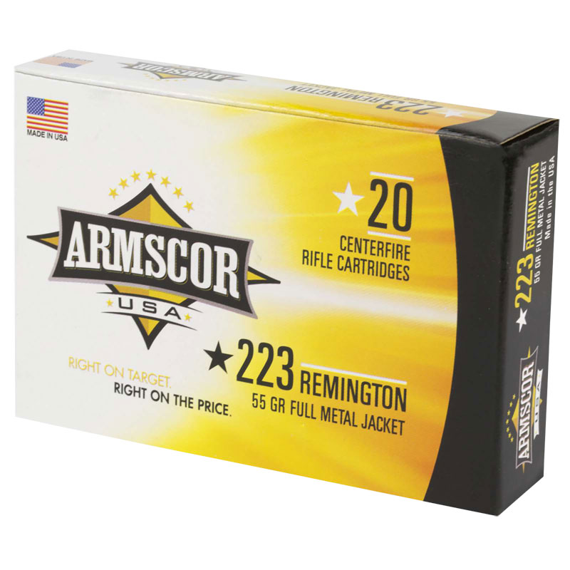 [PRIME] Armscor Range Rifle Ammo 223 Remington Full Metal Jacket 55 Grain 20 Rounds