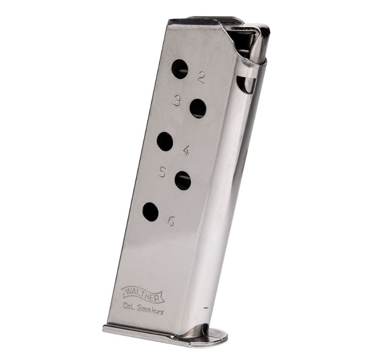 Walther Arms PPK/S 32 ACP 8rd Flush Nickel Magazine