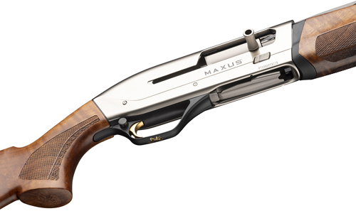 Browning Maxus II Upland 12 Gauge 26 Inch 4 Rounds Satin Nickel Walnut