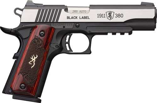 Browning 1911 Black Label Medallion 380 ACP 4.25 inch 8+1 Two Tone Rosewood