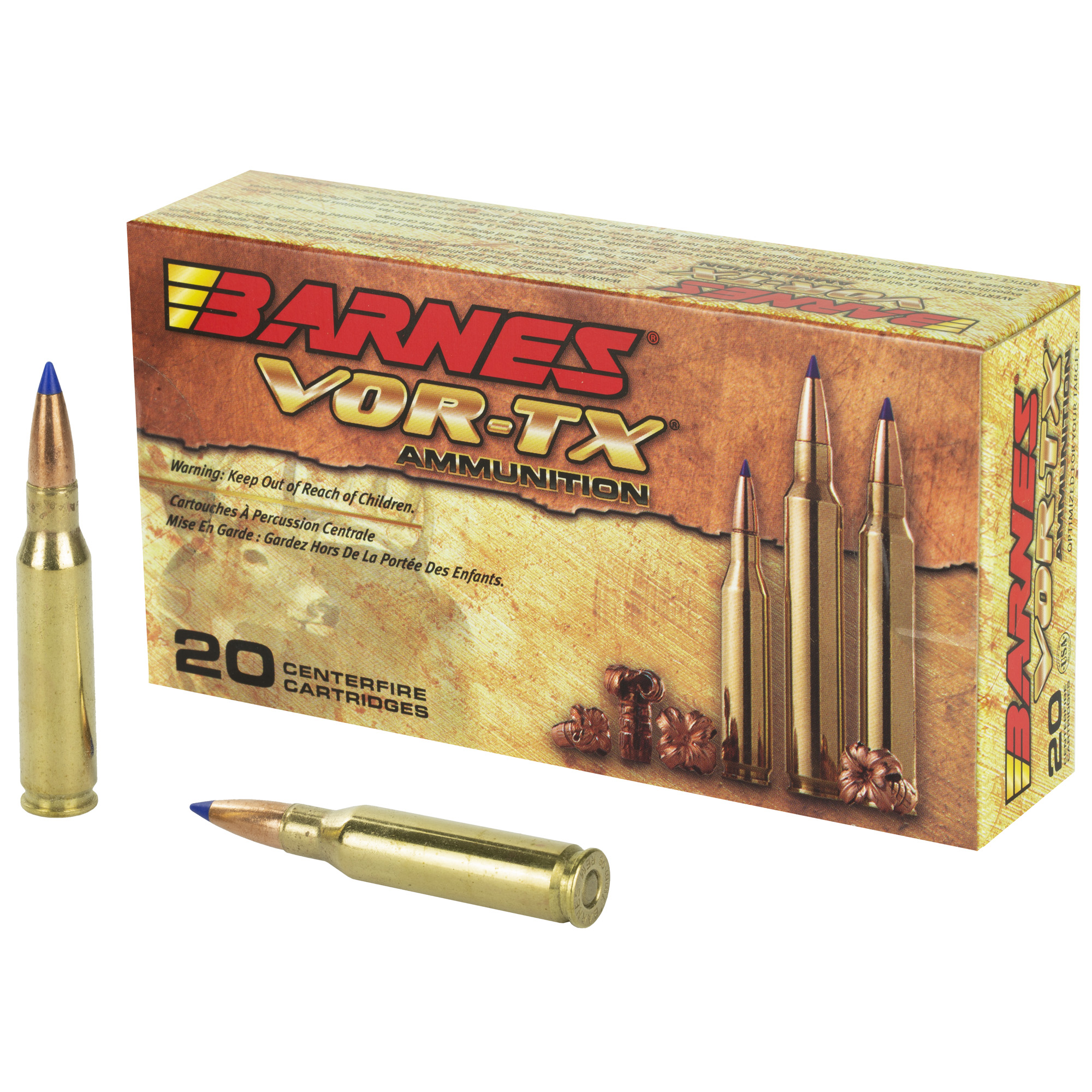 Barnes Bullets VOR-TX 7mm-08 Remington Tipped TSX Boat Tail 120 Grain 20 Rounds