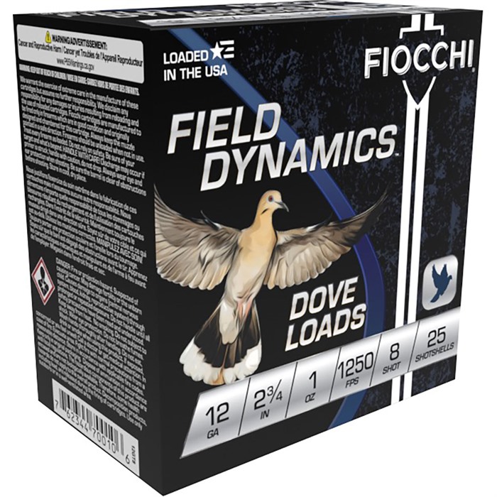 Fiocchi Dove & Target Loads 12 ga. 2.75 in. 1 oz. 8 Shot 25 rd.