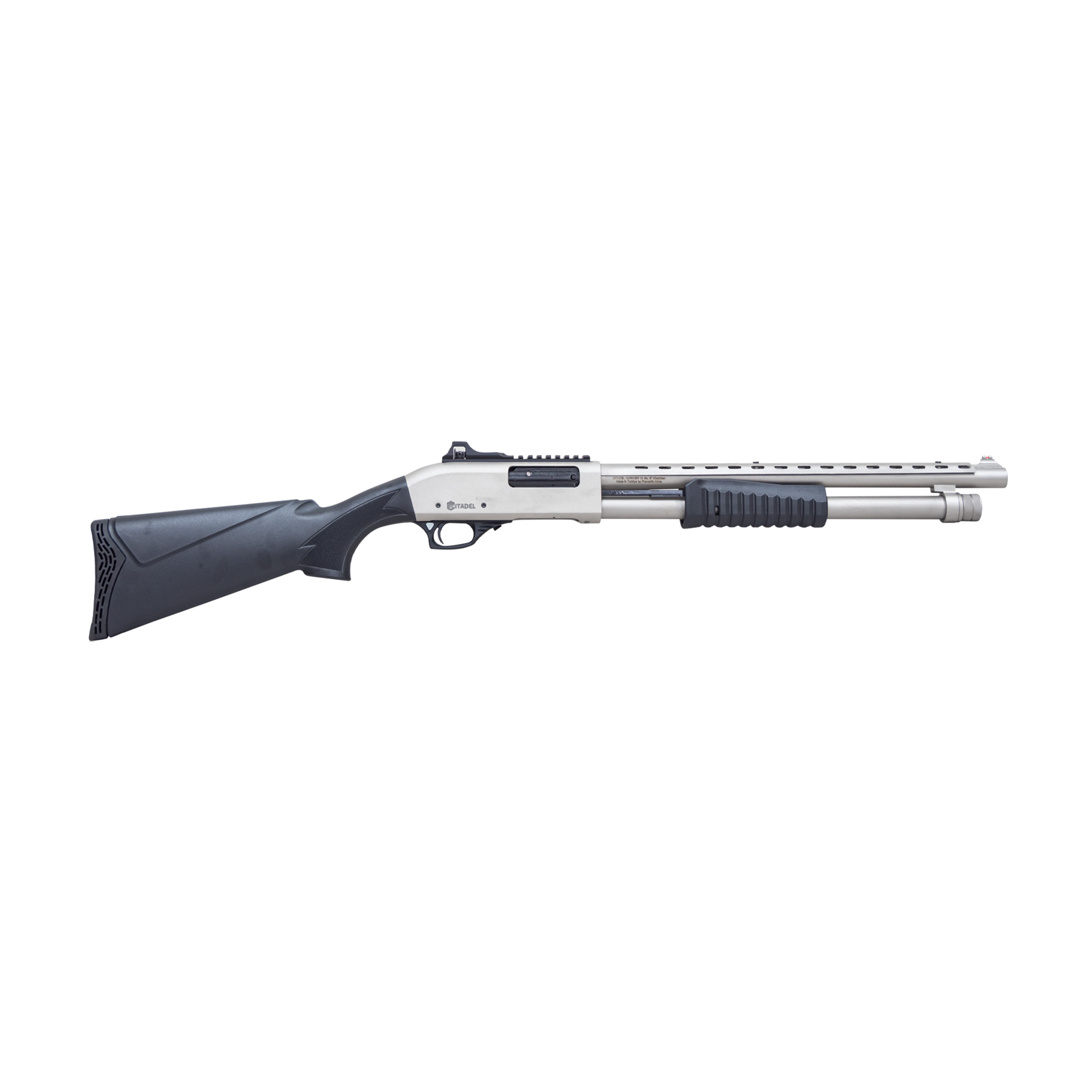 Citadel Mariner 12GA, 18.5in. Barrel, 4rd, Wood Stock & Forend. Optic Mount. Full Barrel Heat Shield - Gray (FRMN1220NKL)