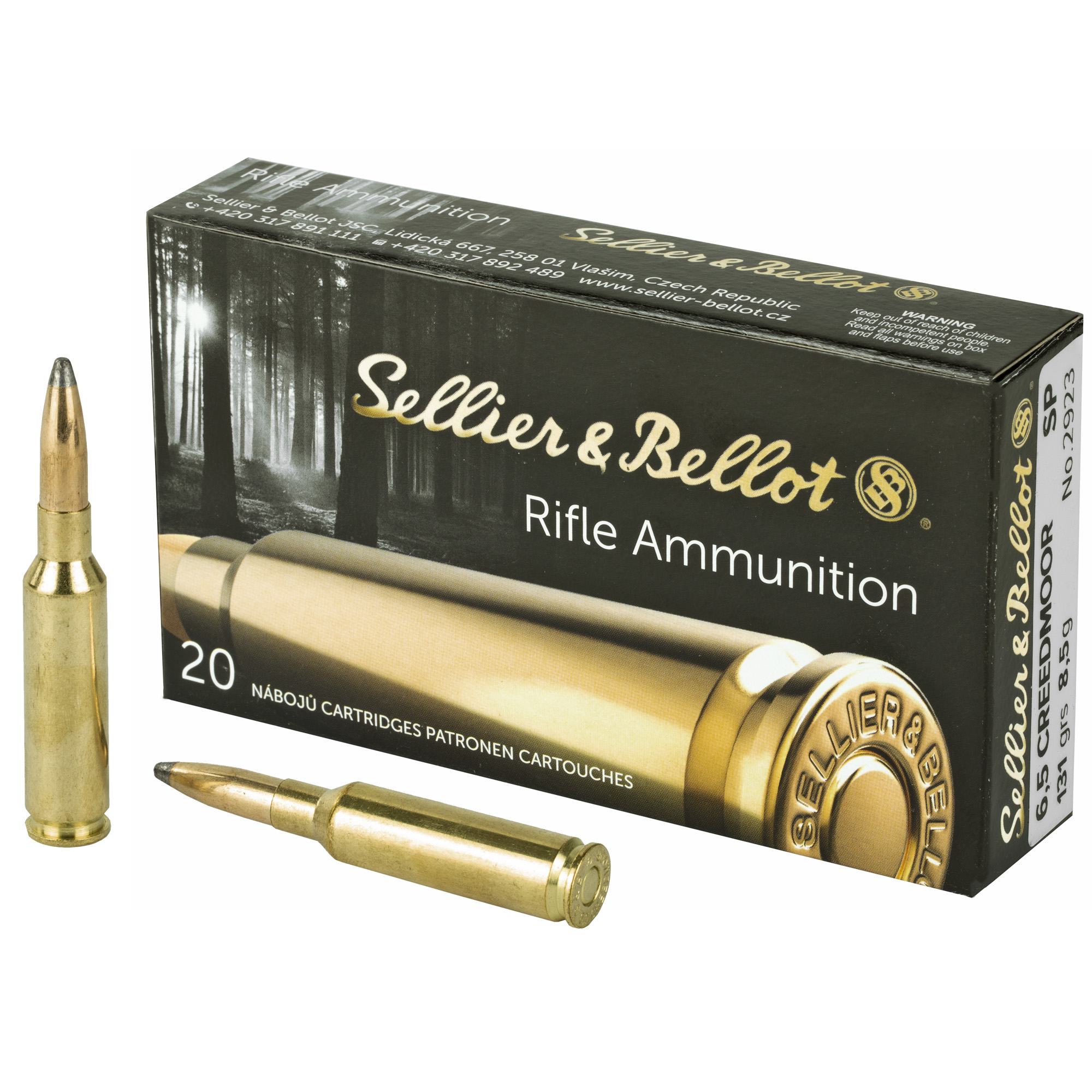 Sellier & Bellot Rifle 6.5 Creedmoor Soft Point 131 Grain 20 Rounds