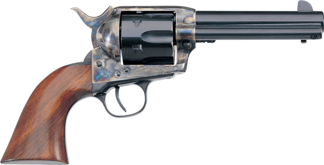 Taylors & Company 550893 1873 Cattleman SAO 357 Mag Caliber with 4.75" Blued Finish Barrel, 6rd Capacity Blued Finish Cylinder, Color Case Hardened Finish Steel Frame & Walnut Grip