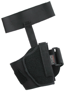 Uncle Mike's 88211 Ankle Holster Ankle Size 01 Black Kodra Nylon Velcro Fits .32-.380 Cal Med. Semi-Auto Fits 3-4" Barrel Right Hand