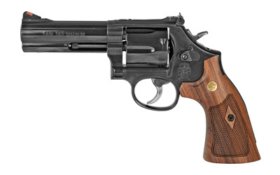Smith & Wesson 586 L Frame .357 Magnum 4 inch 6 Round Blued Wood Grips