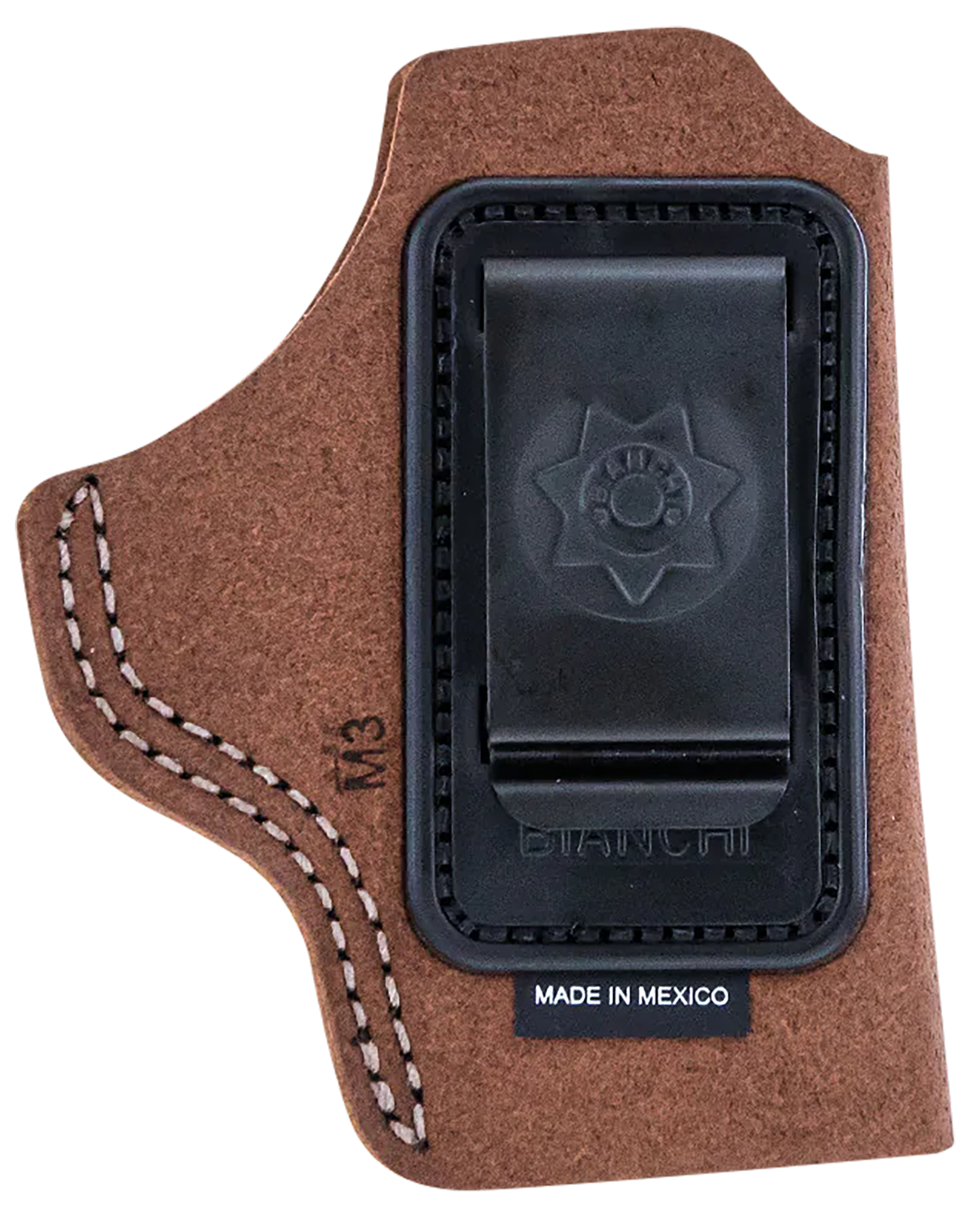 Bianchi 10382 6C  IWB Size 02 Tan Leather Belt Clip Fits 3" Barrels/Ruger/Colt/Charter Arms Right Hand