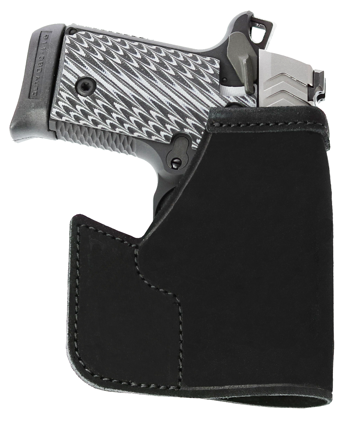 Galco PRO652B Pocket Protector  Black Leather Fits S&W M&P Shield/Plus/2.0 Ambidextrous